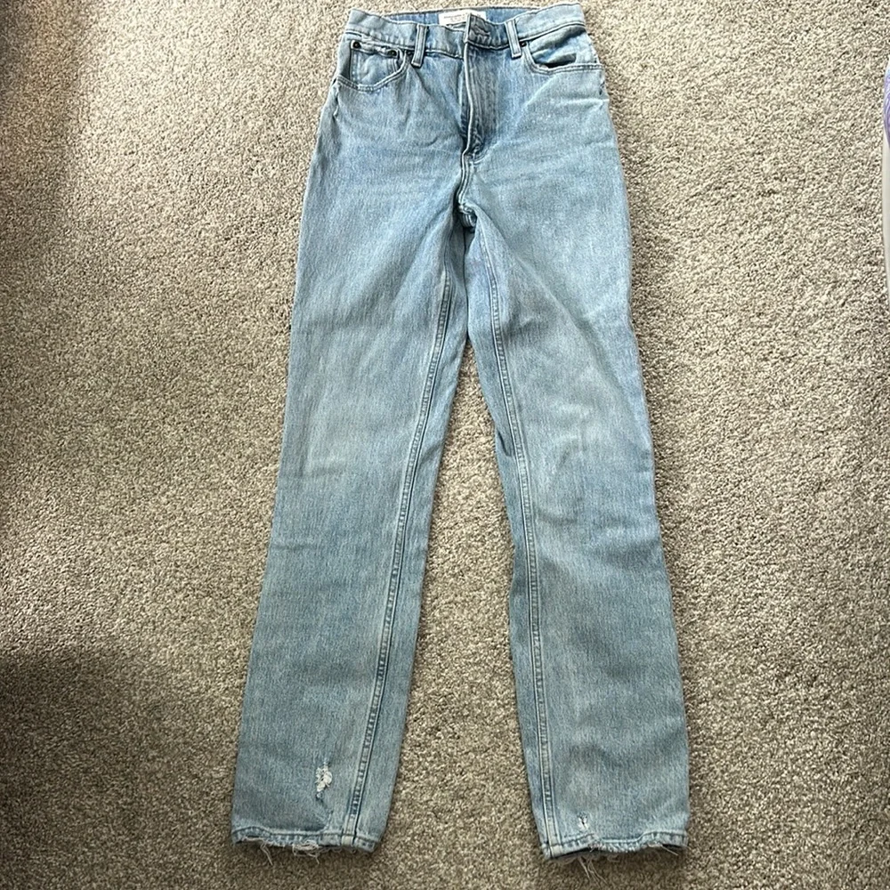 Abercrombie & Fitch Light Wash Straight Leg Jeans